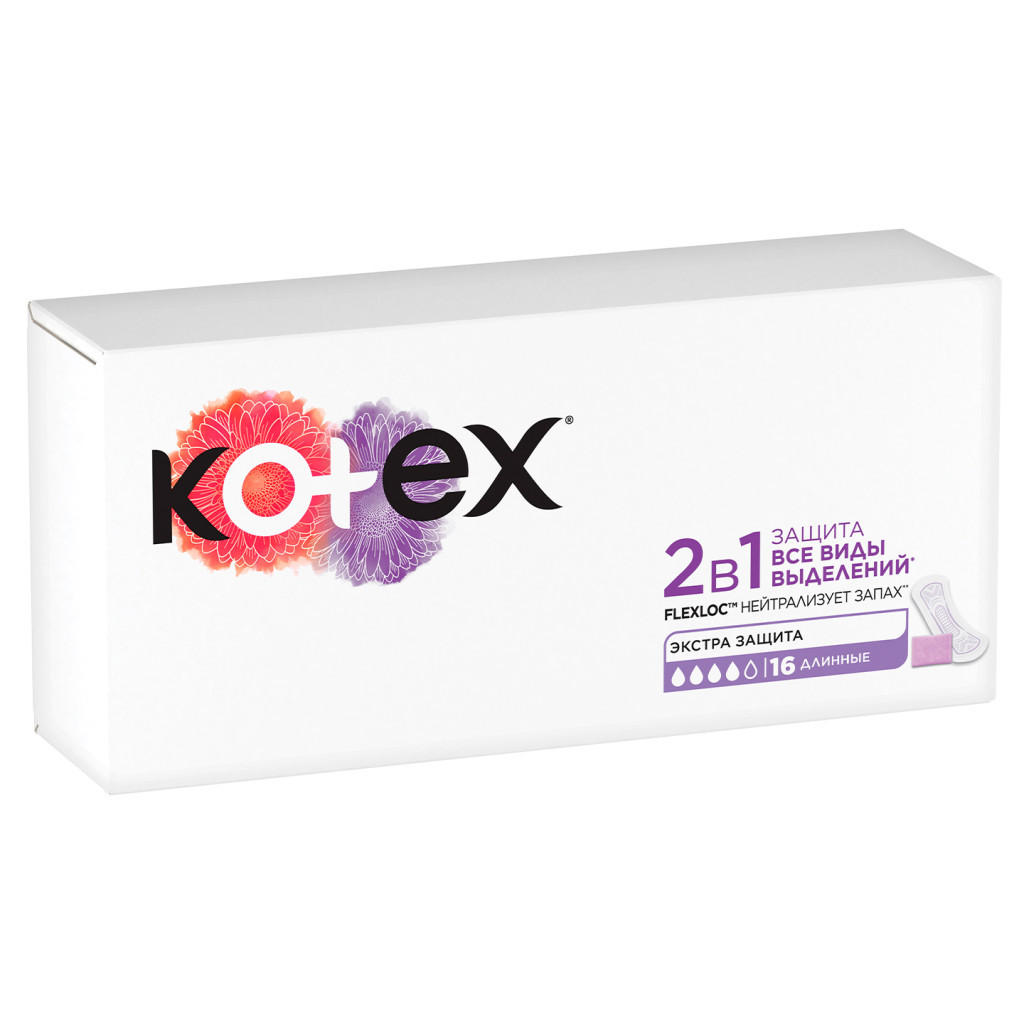 Щоденні прокладки Kotex 2 in 1 Extra Protect 16 шт. (5029053549200) - зображення 3