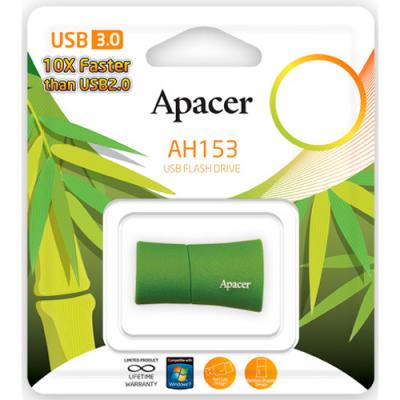 USB флеш накопичувач Apacer 32GB AH153 Green RP USB 3.0 (AP32GAH153G-1) - зображення 5