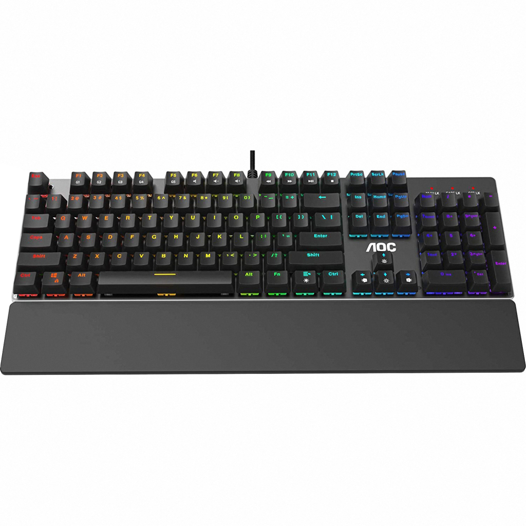 Клавіатура AOC GK500 RGB Outemu Red USB Black (GK500DR2R) - зображення 2