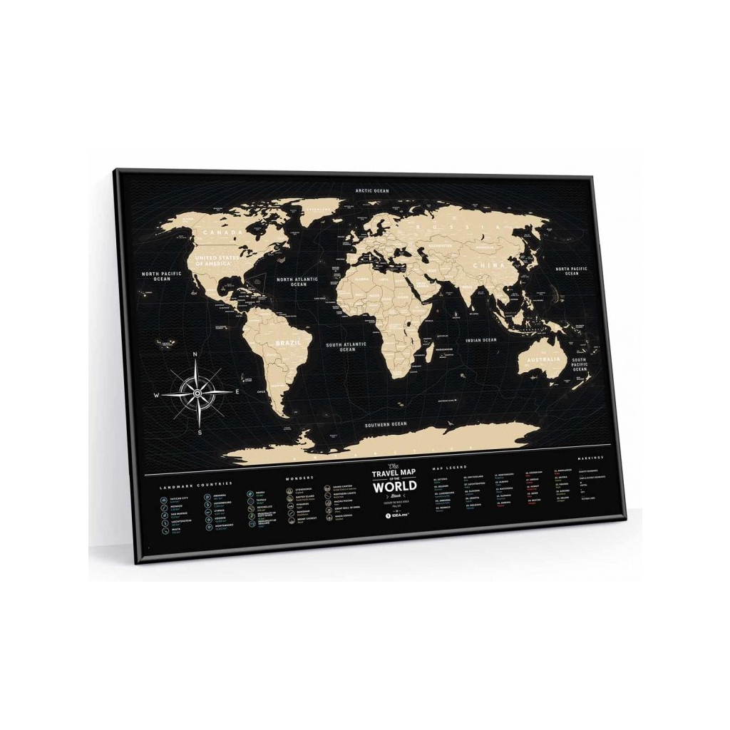 Скретч карта 1DEA.me Travel Map Black World (13007) - изображение 4