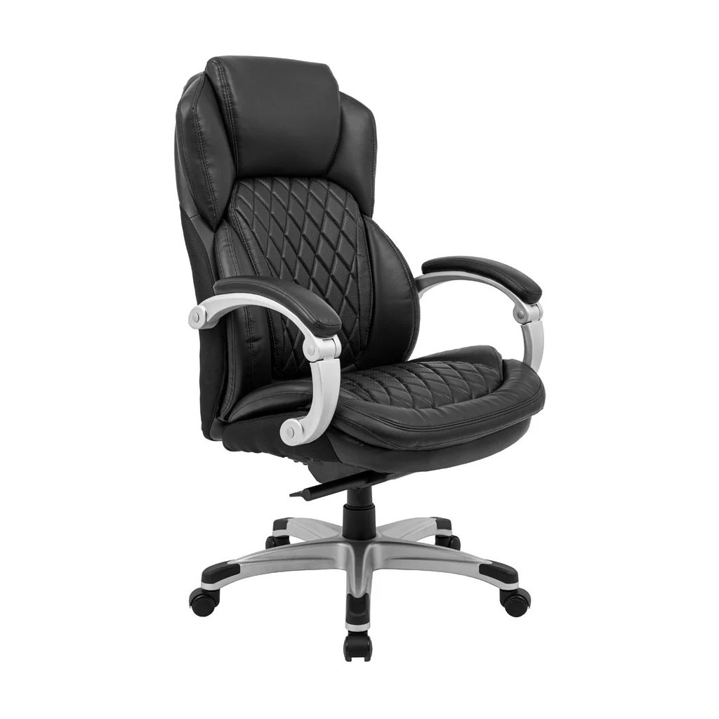 Офісне крісло Richman Преміо Пластик Річ Synchro Шкіра Спліт Чорна (R00000042321) - зображення 1