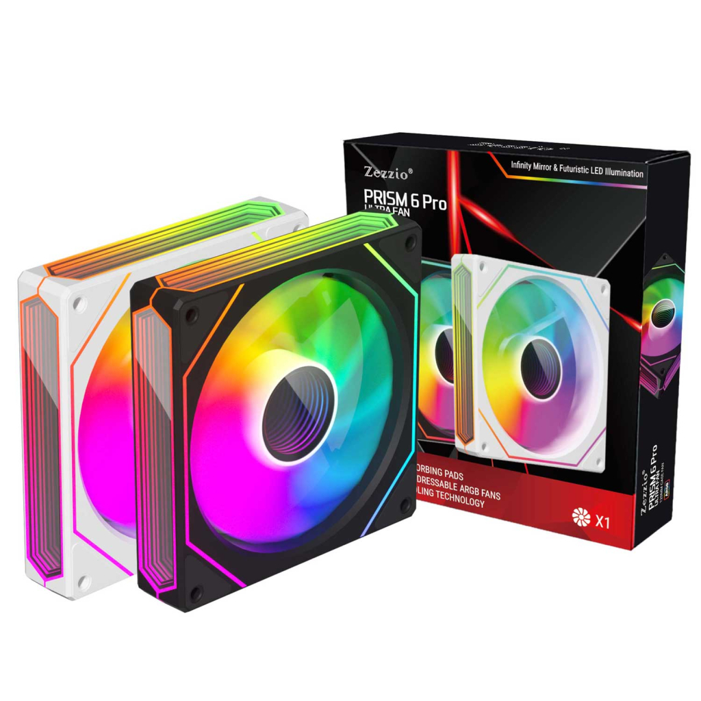 Кулер до корпусу Zezzio PRISM 6 Pro ARGB White - зображення 6