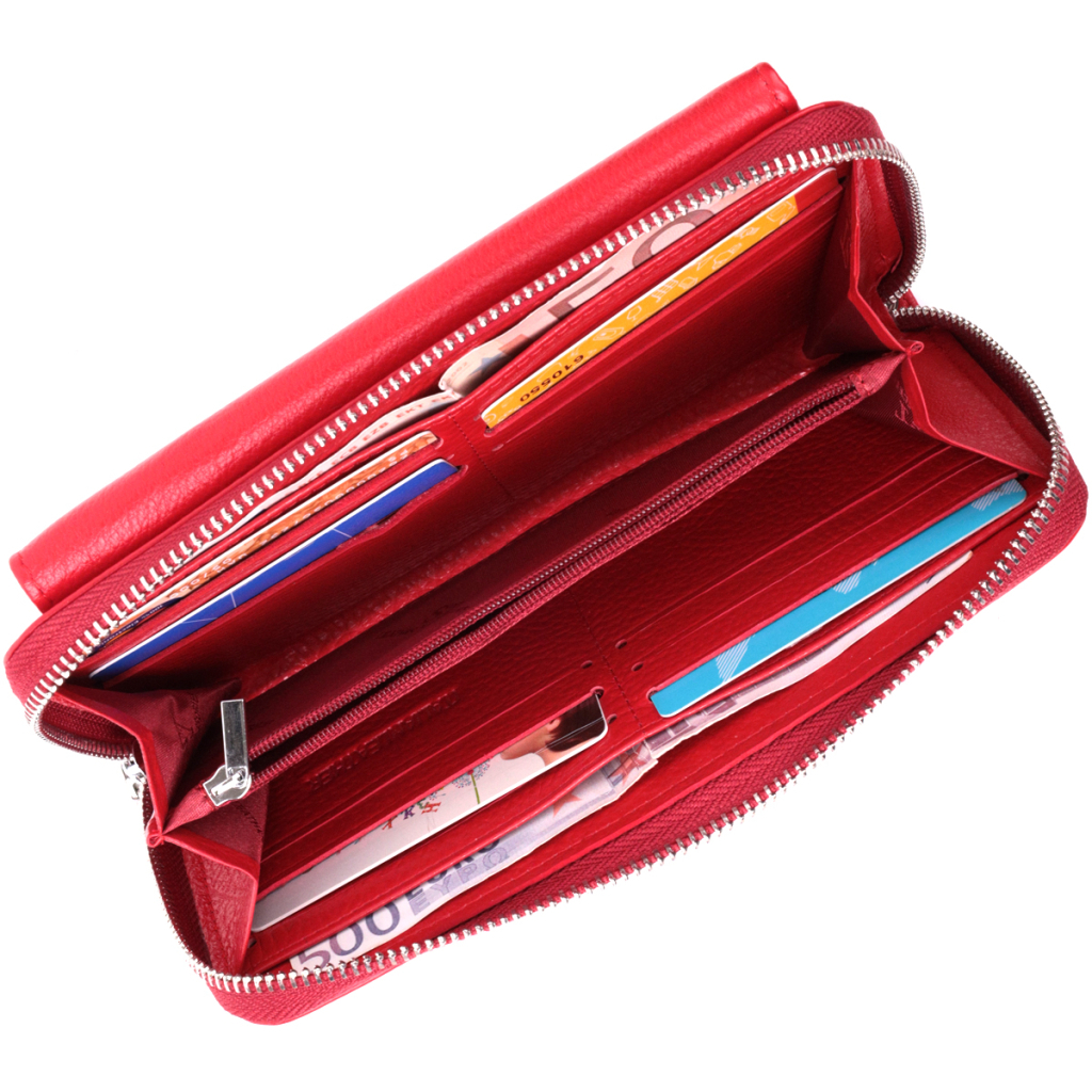Гаманець ST Leather З натуральної шкіри Червоний (22530) - зображення 7