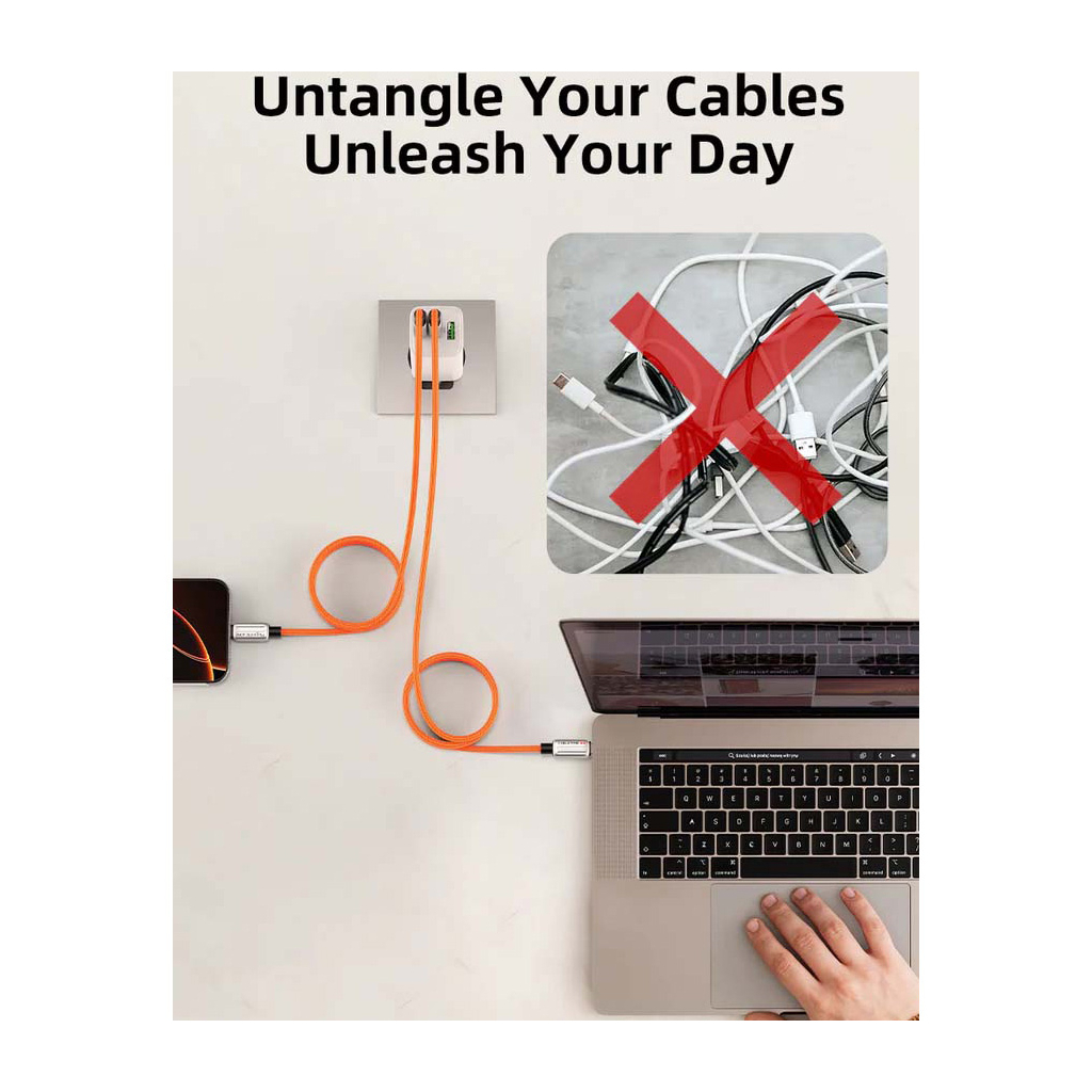 Дата кабель USB-C to USB-C 2.0m PD240W magnetic Cabletime (CA915729) - зображення 3