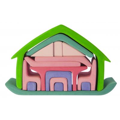 Конструктор Nic дерев'яний Все в будинку зелений (NIC523265) - зображення 1