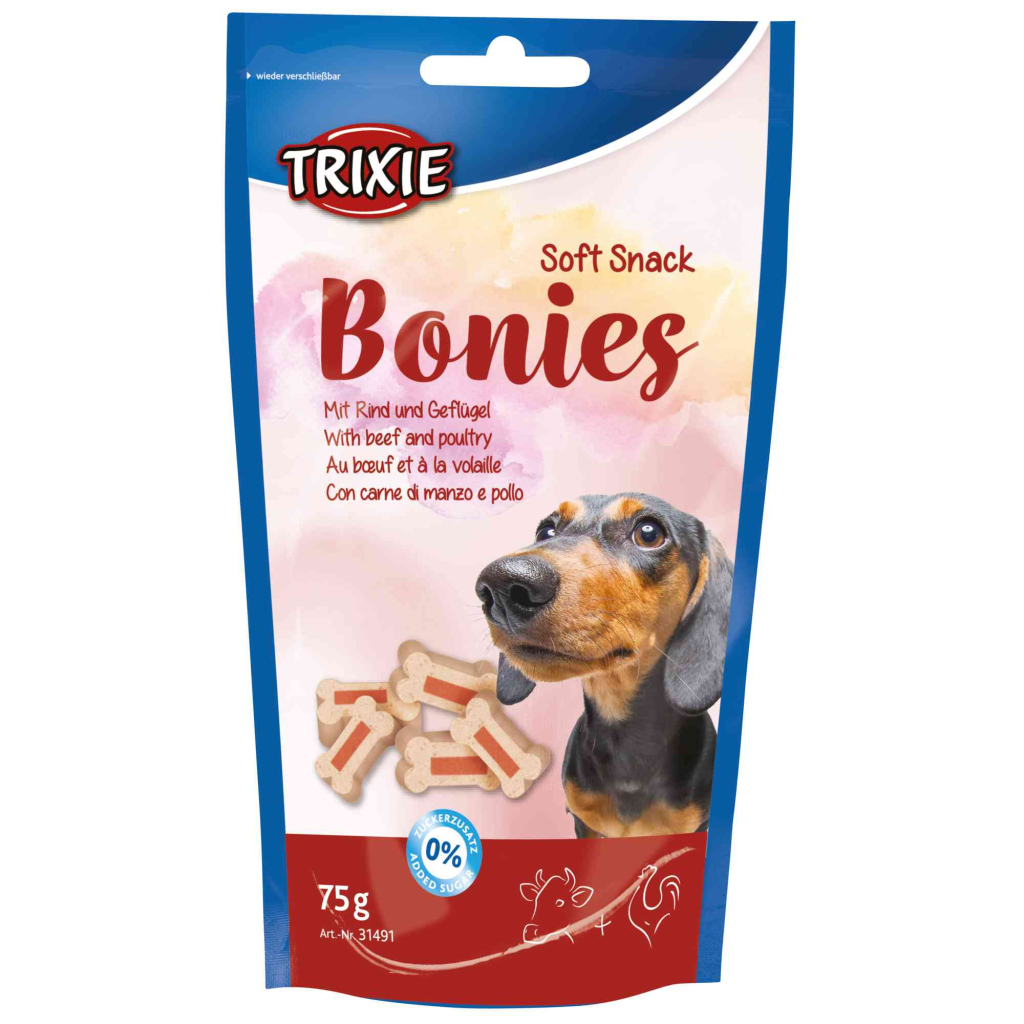 Ласощі для собак Trixie "Bonies" 75 г (ягня та яловичина) (4011905314914) - зображення 1