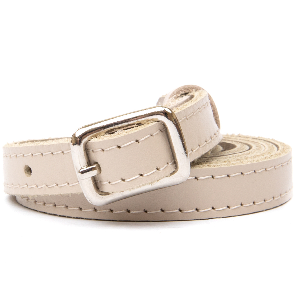 Ремінь Grande Pelle Тонкий жіночий шкіряний Бежевий (11444) - зображення 6