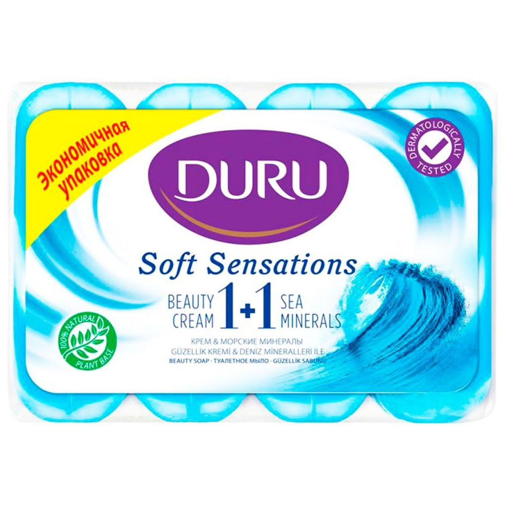 Тверде мило Duru Soft Sensations Морські мінерали 4 x 90 г (8690506025090) - зображення 1