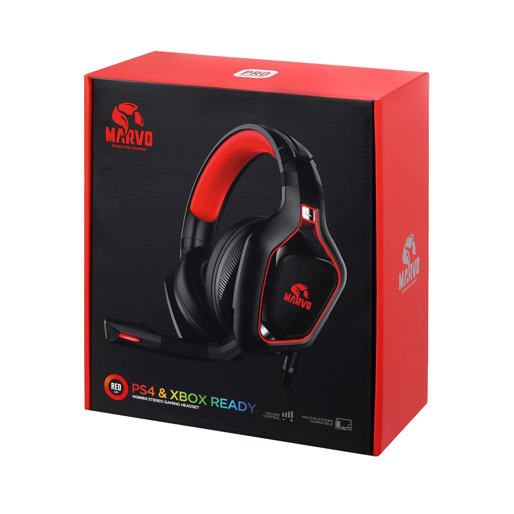 Навушники Marvo HG8960 Pro Red-LED Black/Red (HG8960) - зображення 6