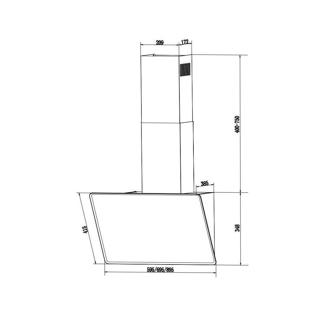 Витяжка кухонна Interline FIESTA WH A 60 TC/GL/A - зображення 8