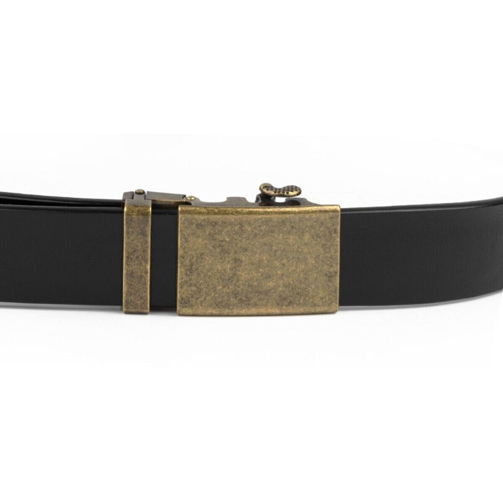 Ремінь Vintage Чоловічий з пряжкою латунь Чорний (20263) - зображення 5