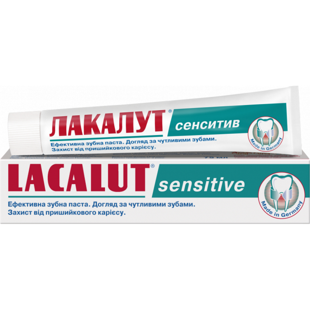 Зубна паста Lacalut sensitive 75 мл (4016369696323) - зображення 1