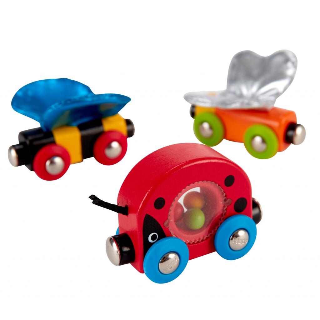 Залізниця Hape Паровозик 3 вагони "Щаслива бажа корівка та друзі" (E3806) - зображення 2