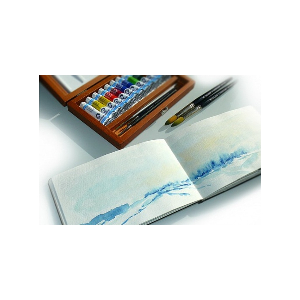 Акварельні фарби Royal Talens Van Gogh 12 кольорів 10 мл пензлі - 2шт, палітра, дерево (8712079048914) - зображення 3