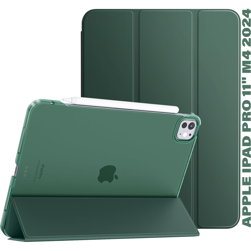 Чохол до планшета BeCover Tri Fold Hard Apple iPad Pro 11" M4 2024 Dark Green (711727) - зображення 6