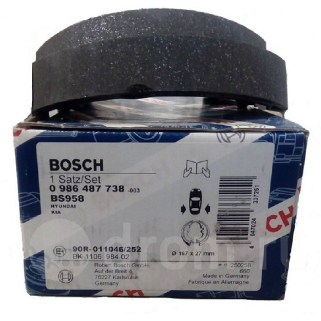 Гальмівні колодки Bosch 0 986 487 738 - зображення 1