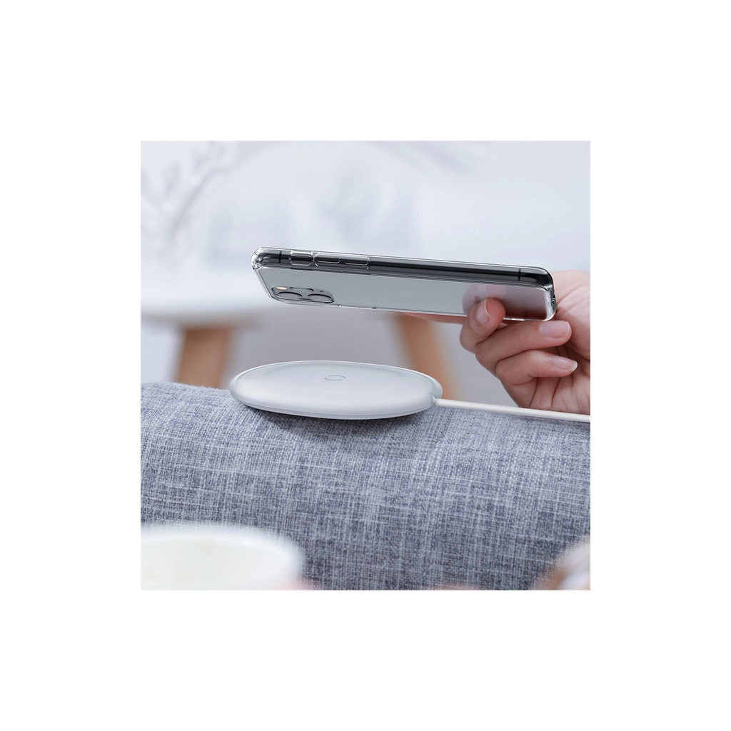 Зарядний пристрій Baseus Jelly wireless charger 15W White (WXGD-02) - зображення 6