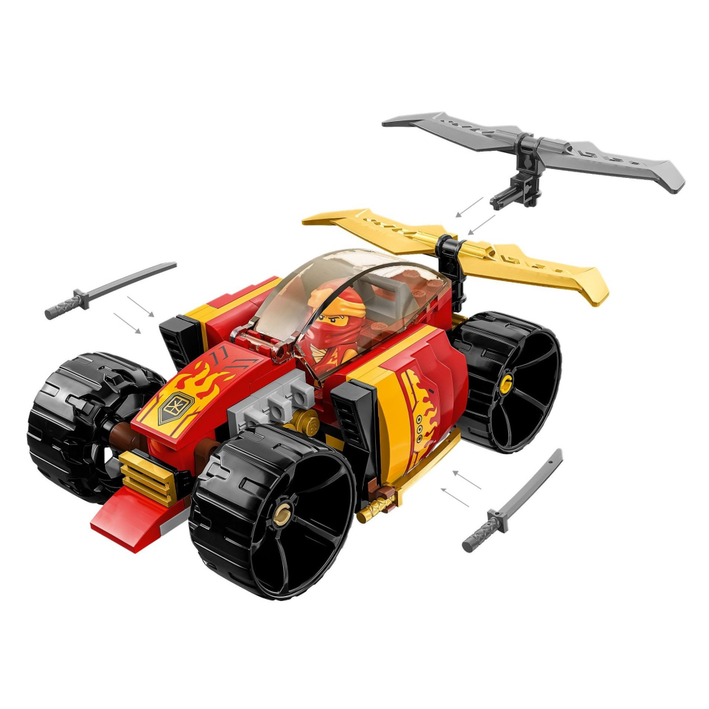 Конструктор LEGO Ninjago Гоночний автомобіль ніндзя Кая EVO 94 деталі (71780) - зображення 4