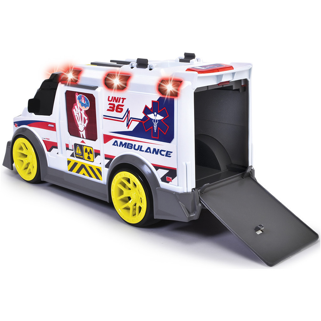 Спецтехніка Dickie Toys Функціональний автомобіль Швидка допомога з аксесуарами зі звуком та світловими ефектами 41 см (3307003) - зображення 9