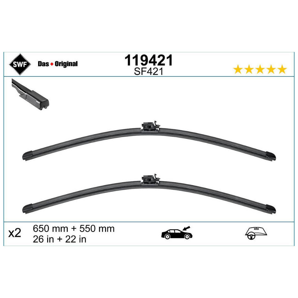Щітка склоочисника SWF 119421 - зображення 2