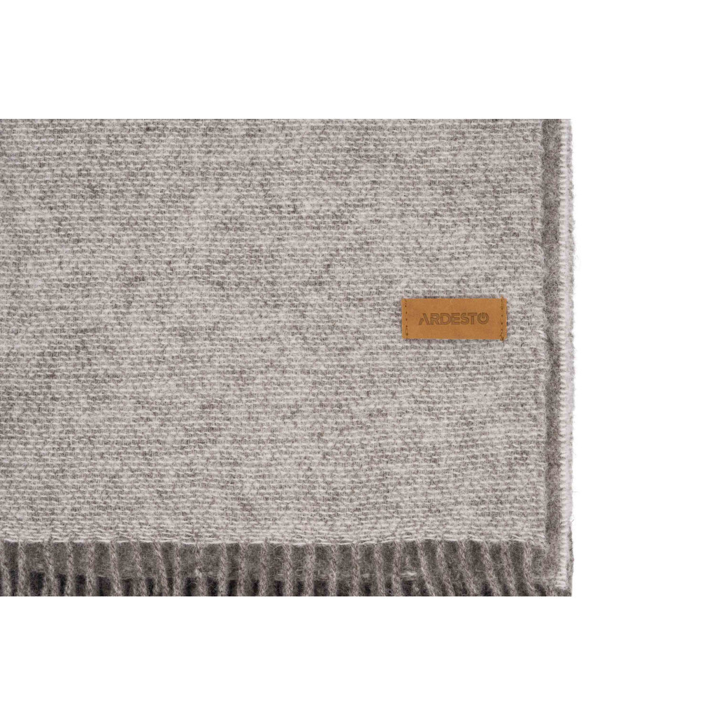 Плед Ardesto Leonardo Doubleface 100% вовна 140x200 см тауп-білий (ART0407LD) - зображення 4