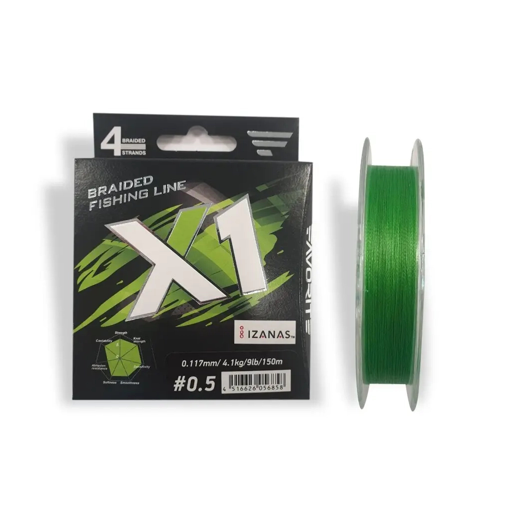 Шнур Favorite X1 PE 4x 150m 0.5/0.117mm 9lb/4.1kg Light Green (1693.11.27) - зображення 1