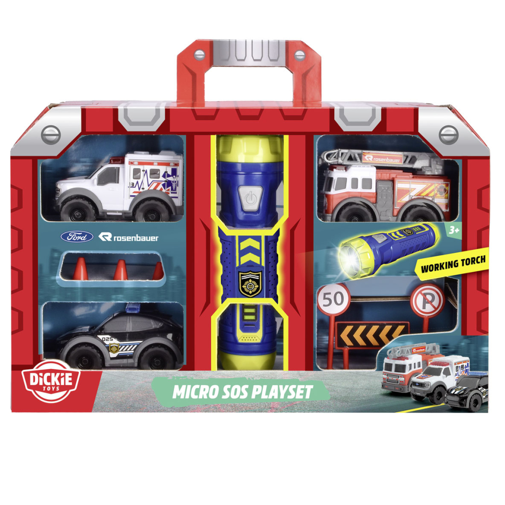 Спецтехніка Dickie Toys набір SOS Швидке реагування Мікро (3714024) - зображення 2