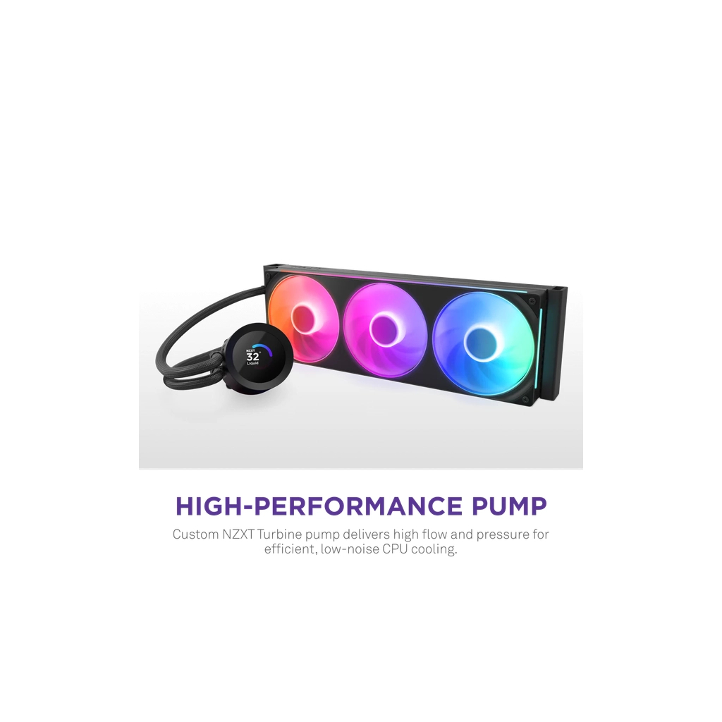 Система рідинного охолодження NZXT Kraken Plus RGB V2-360 mm AIO liquid cooler Bl (RL-KR360-B2) - зображення 2