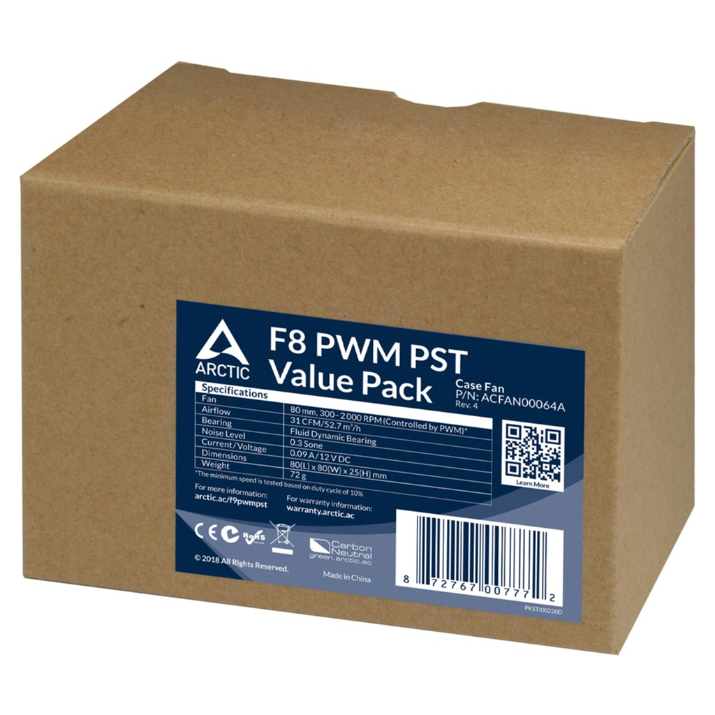 Кулер до корпусу Arctic F8 PWM PST (ACFAN00064A) - зображення 3