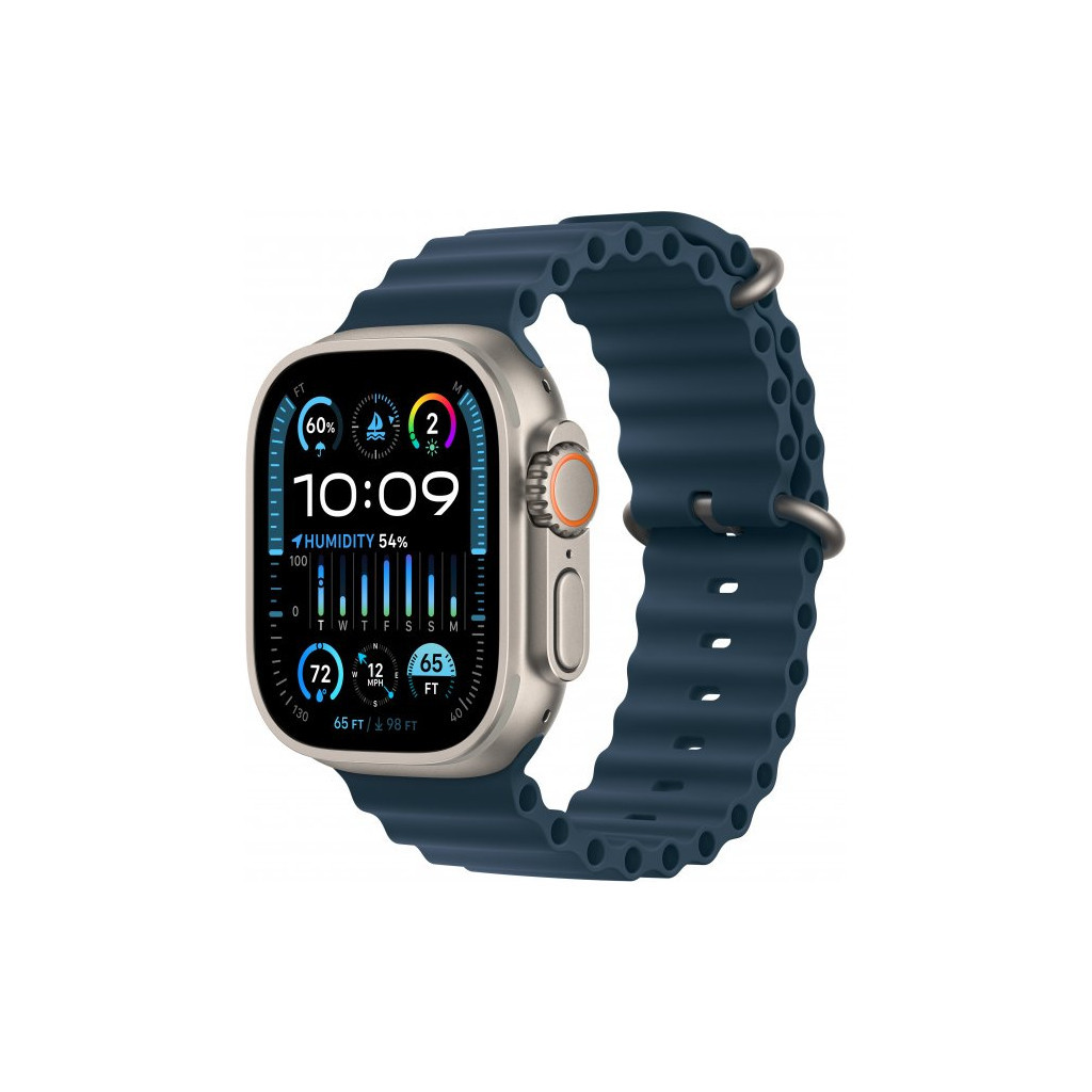 Смарт-годинник Apple Watch Ultra 2 GPS + Cellular, 49mm Titanium Case with Blue Ocean Band (MREG3UL/A) - зображення 1