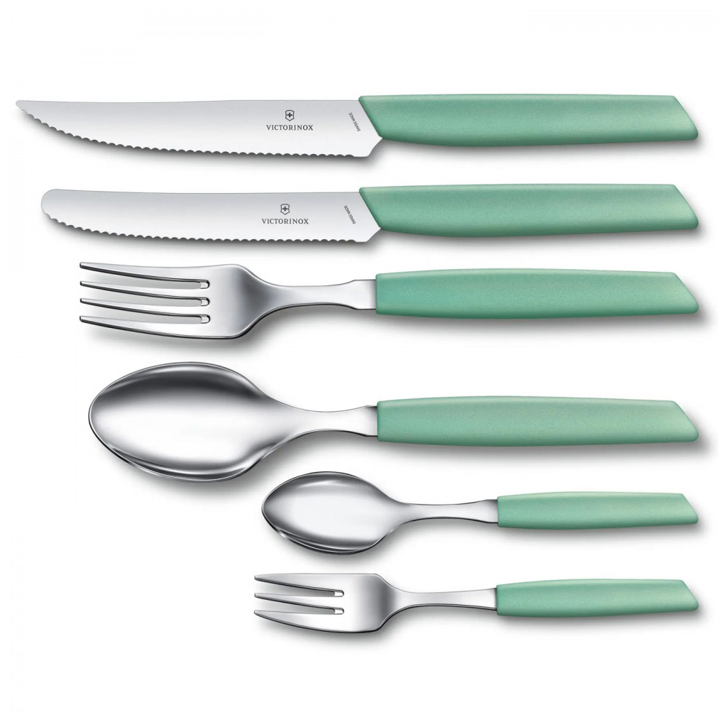 Кухонний ніж Victorinox Swiss Modern Tomato Sausage 11см Mint (6.9006.11W41) - зображення 2