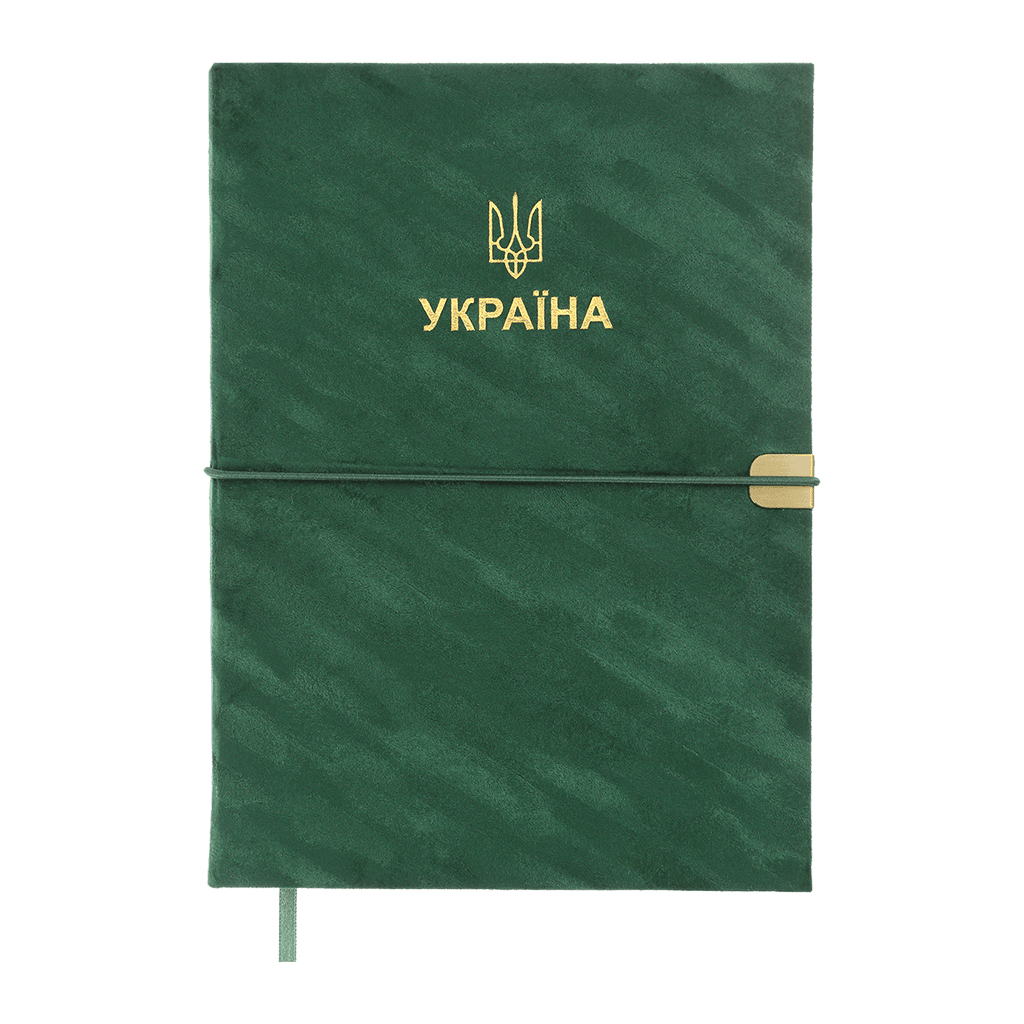 Тижневик Buromax датований 2025 PATRIOT VELOUR, А5 зелений (BM.21133-04) - изображение 1