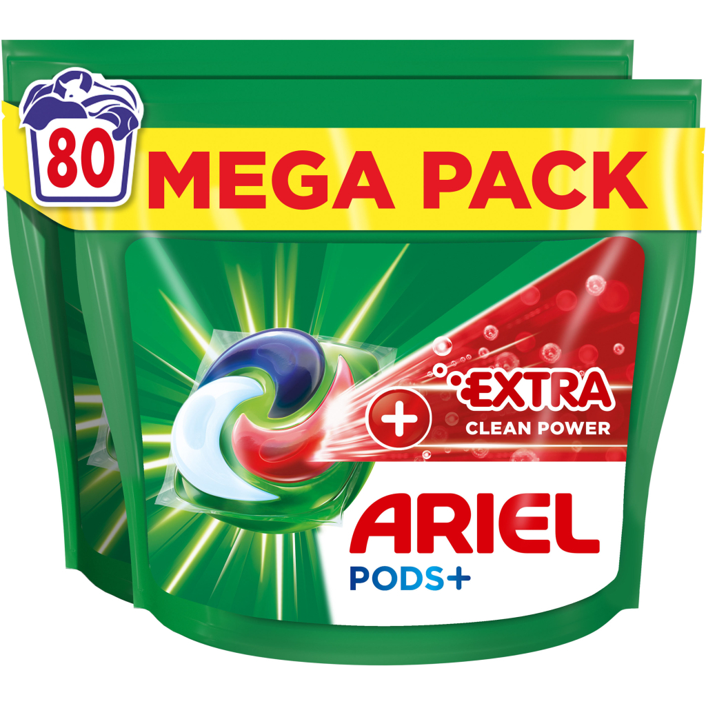 Капсули для прання Ariel Pods All-in-1 + Сила екстраочищення 80 шт. (8700216580991) - зображення 1
