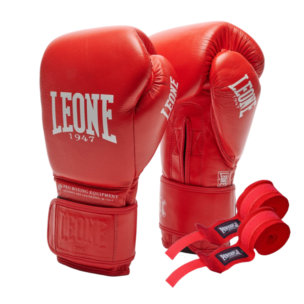 Боксерські рукавички Leone GN111 The Greatest Red 10 унцій (GN111_Red_10oz) - зображення 1