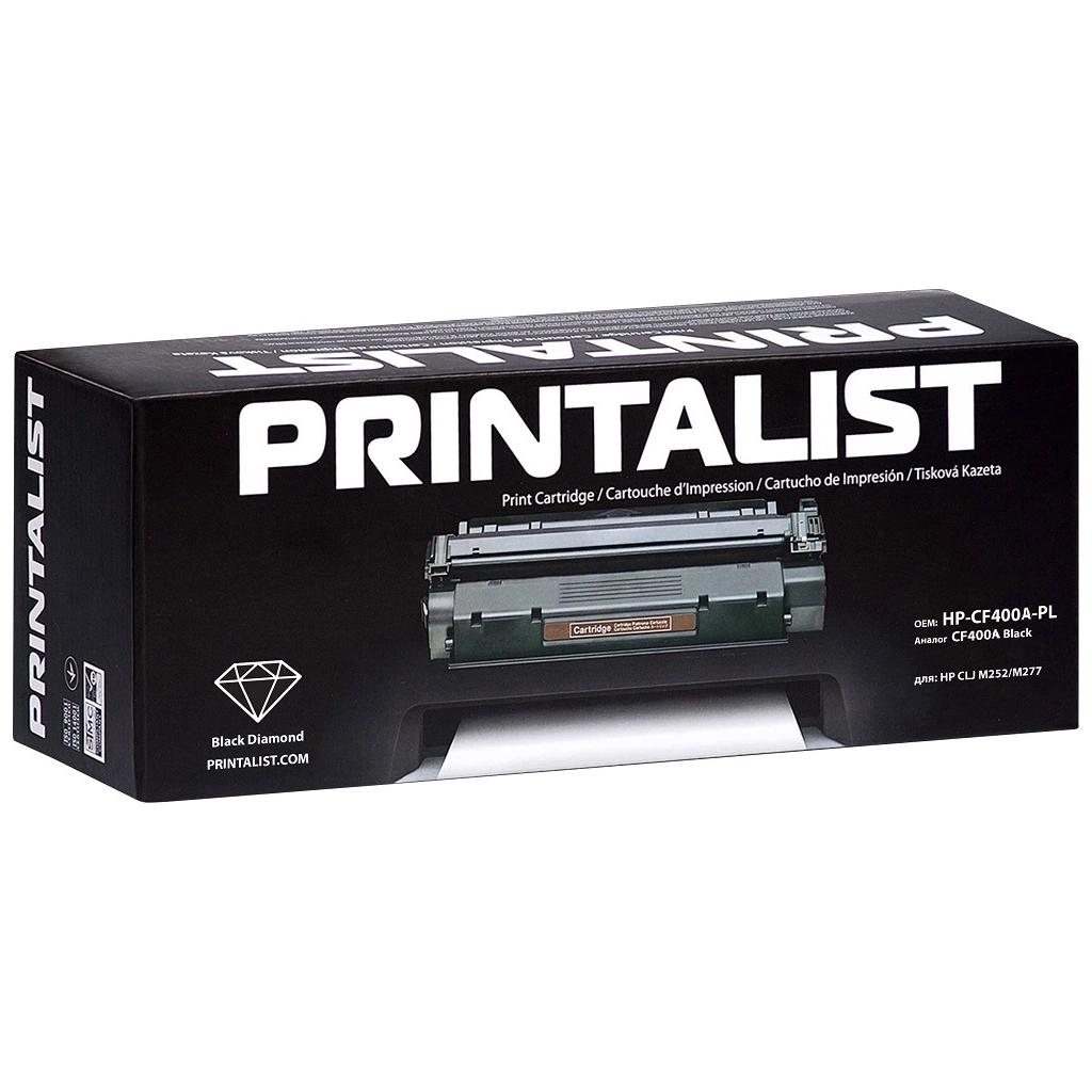 Картридж Printalist HP LJ M252/M277 CF400A Black (HP-CF400A-PL) - зображення 2