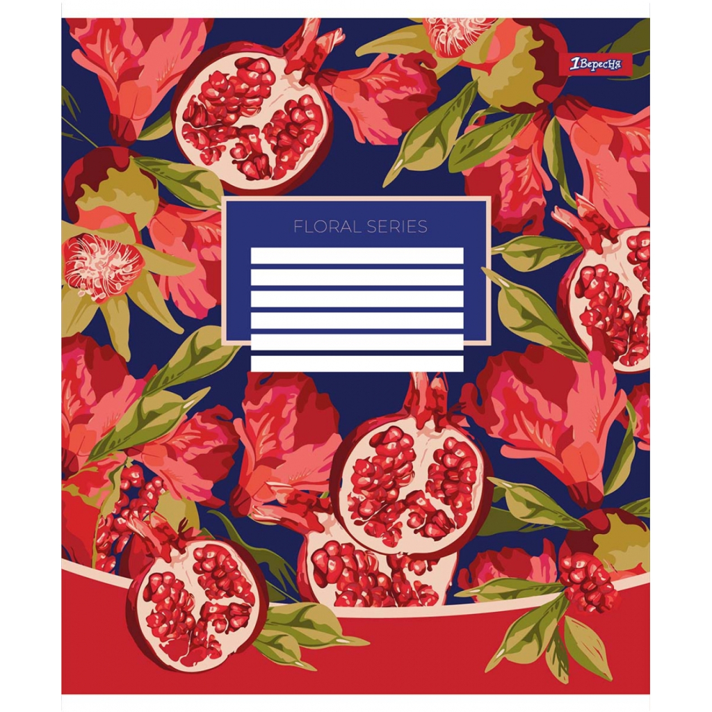 Зошит 1 вересня А5 Floral series 60 аркушів, лінія (766476) - зображення 1