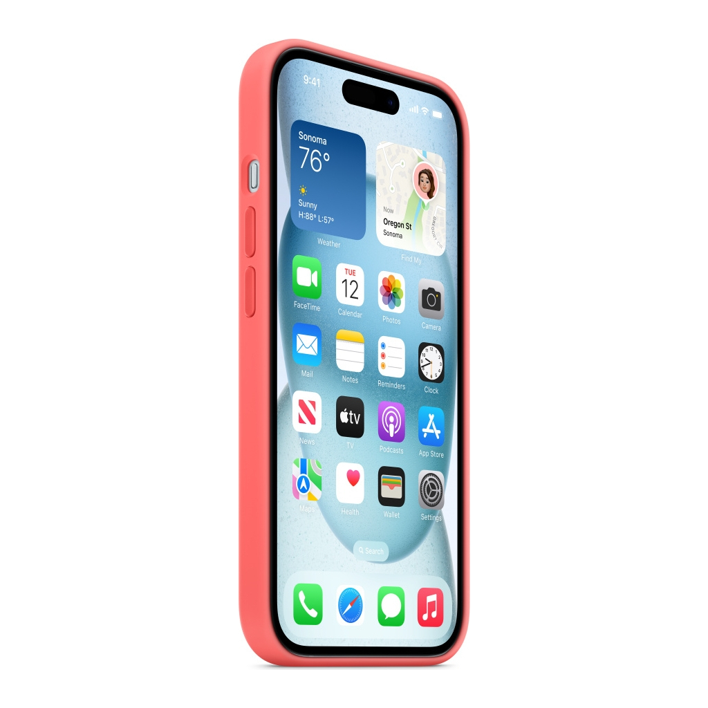 Чохол до мобільного телефона Apple iPhone 15 Silicone Case with MagSafe Guava (MT0V3ZM/A) - зображення 7