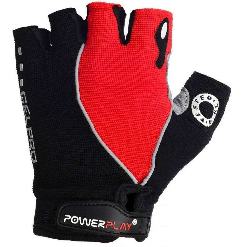Велорукавиці PowerPlay 5019 Black/Red L (5019D_L_Red) - зображення 2
