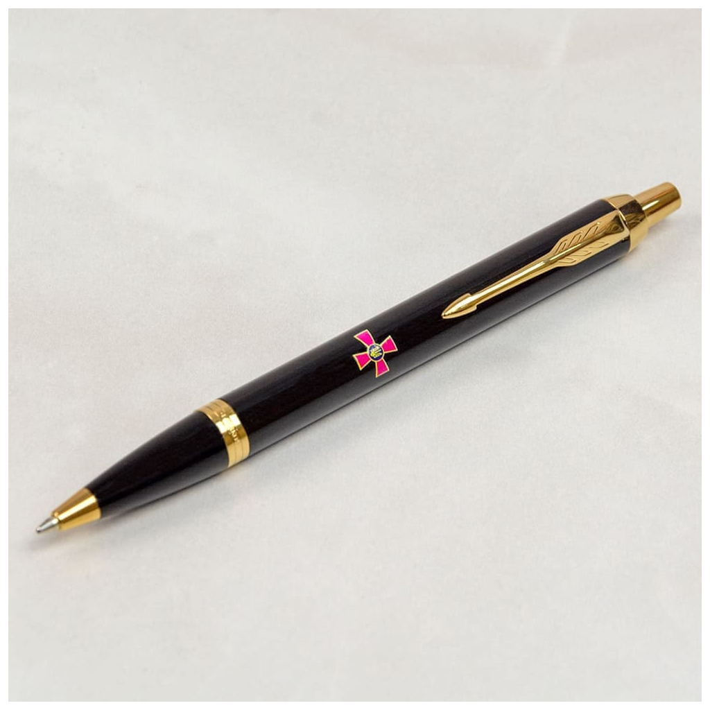 Ручка кулькова Parker IM 17 ARMY Black GT BP Емблема ЗСУ кольоровий (22032_W0010u) - зображення 2