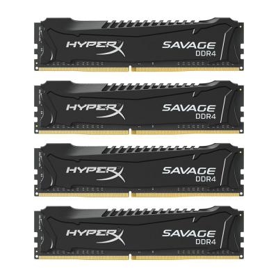 Модуль пам'яті для комп'ютера DDR4 32GB (4x8GB) 2666 MHz HyperX Savage BLACK Kingston Fury (ex.HyperX) (HX426C13SB2K4/32) - зображення 1