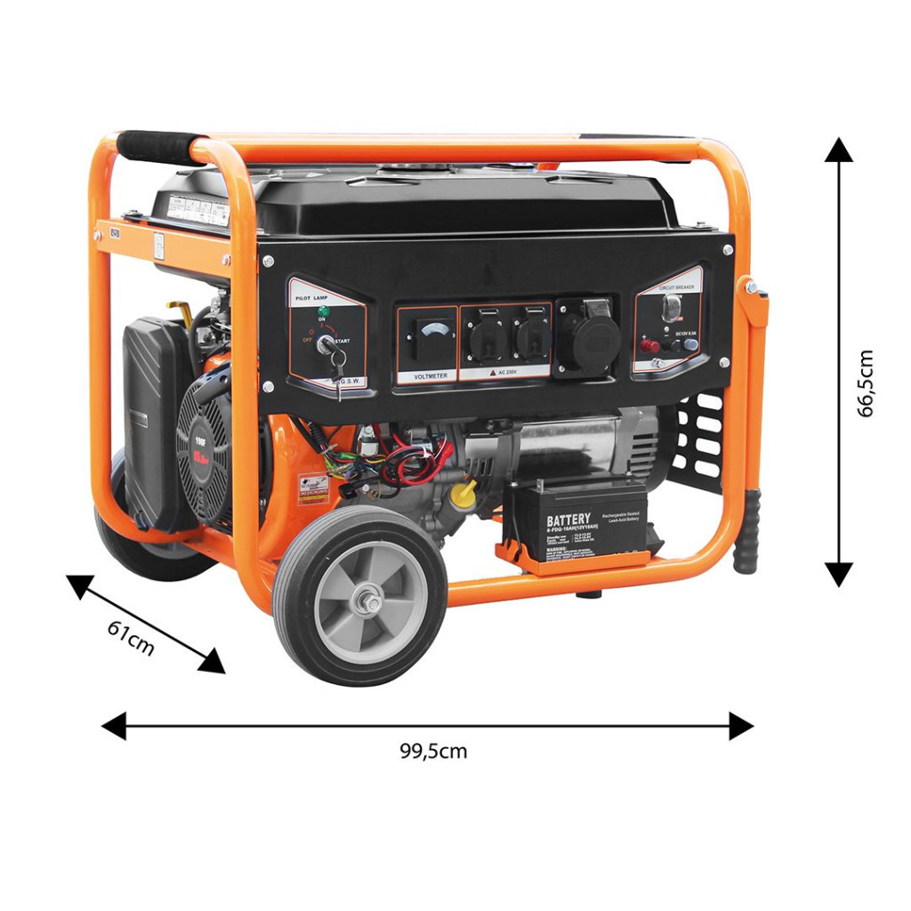 Генератор Neo Tools 230V, 1 фаза, 6/6.5kW, електростарт., AVR (04-731) - изображение 8