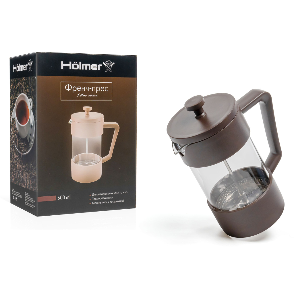 Френч-прес Hölmer Lotus Чорний 600 мл (FP-00600-PBR Lotus) - изображение 7