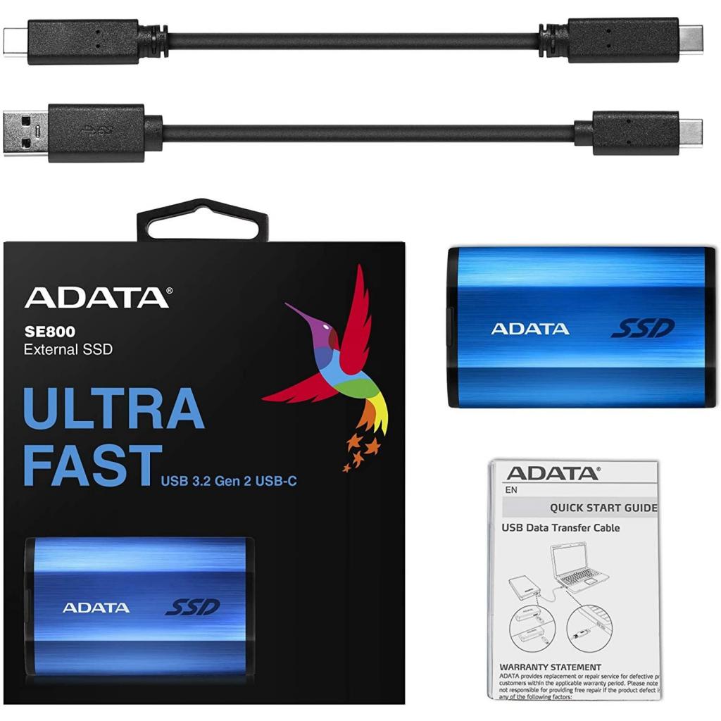 Накопичувач SSD USB 3.2 1TB ADATA (ASE800-1TU32G2-CBL) - изображение 6