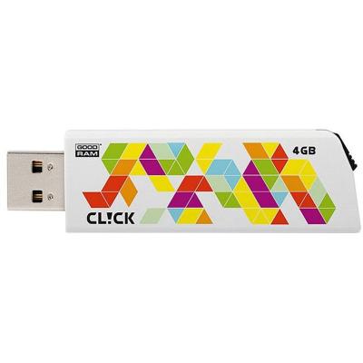 USB флеш накопичувач Goodram 4GB Cl!ck White USB 2.0 (PD4GH2GRCLWR9) - зображення 2