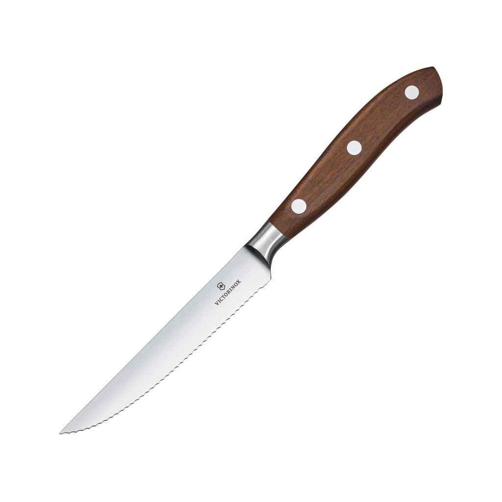 Кухонний ніж Victorinox Grand Maitre Steak 12см Serrated Wood (7.7200.12WG) - зображення 4
