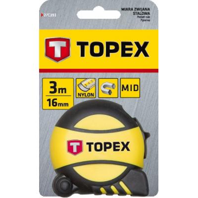 Рулетка Topex сталева стрічка 3 м x 16 мм (27C393) - зображення 2