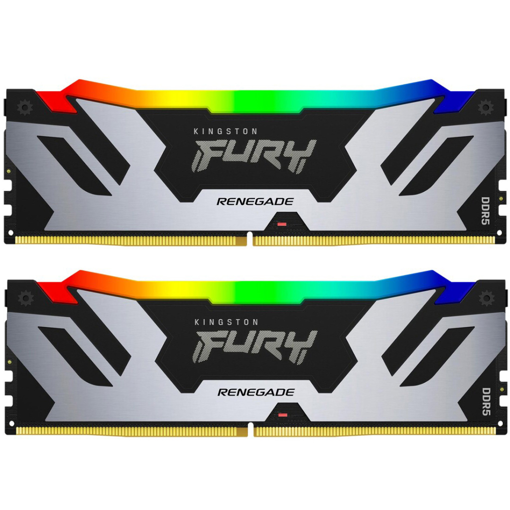 Модуль пам'яті для комп'ютера DDR5 48GB (2x24GB) 6400 MHz Renegade RGB XMP Kingston Fury (ex.HyperX) (KF564C32RSAK2-48) - изображение 1