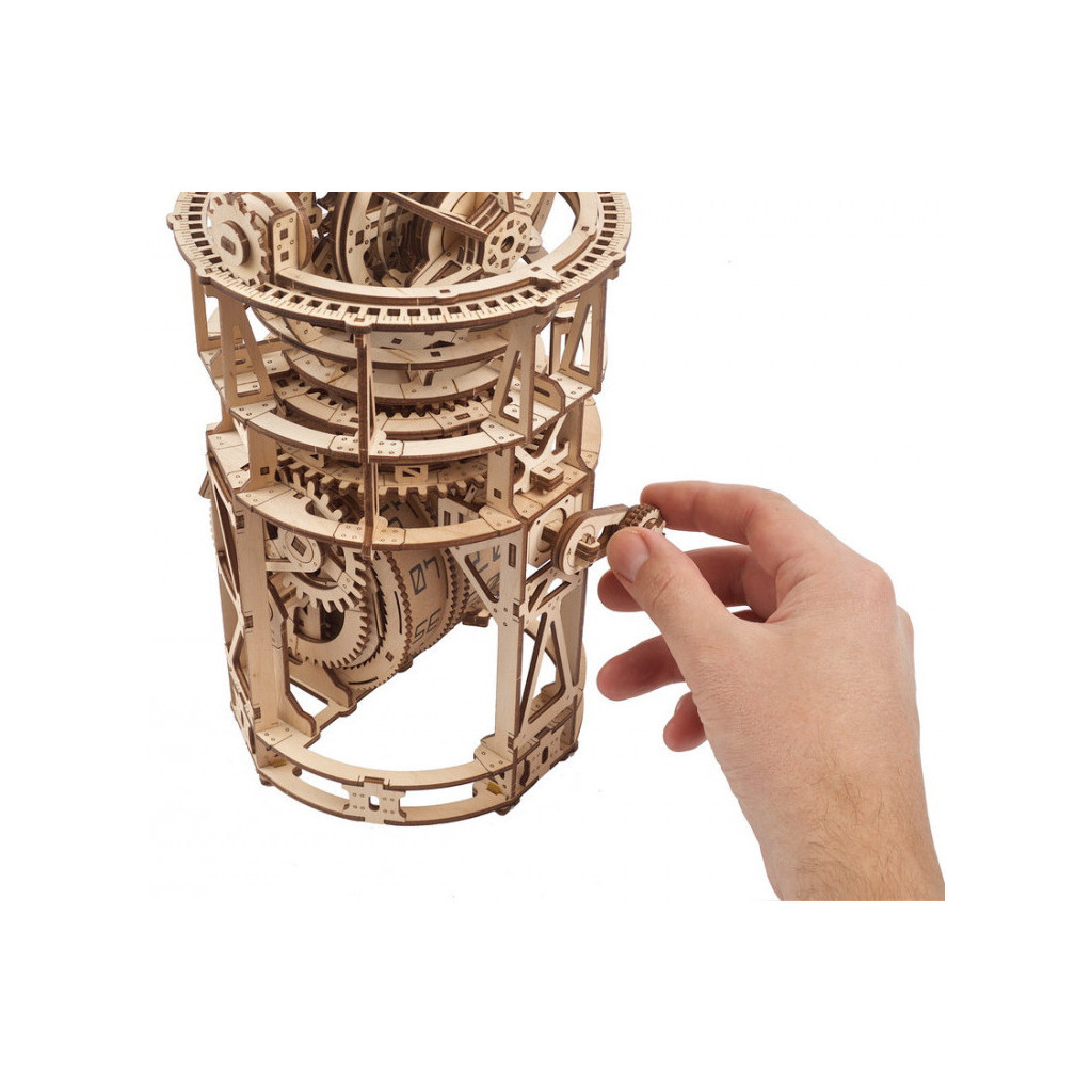 Конструктор Ugears Астроном. Настільний годинник із турбійоном (6337289) - зображення 9