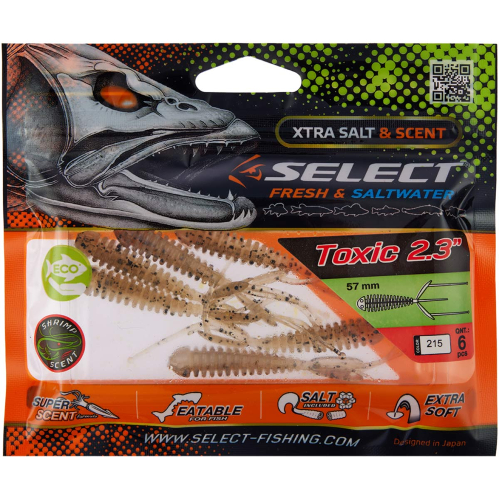 Силікон рибальський Select Toxic 2.3" 215 (6 шт/уп) (1870.73.23) - зображення 2