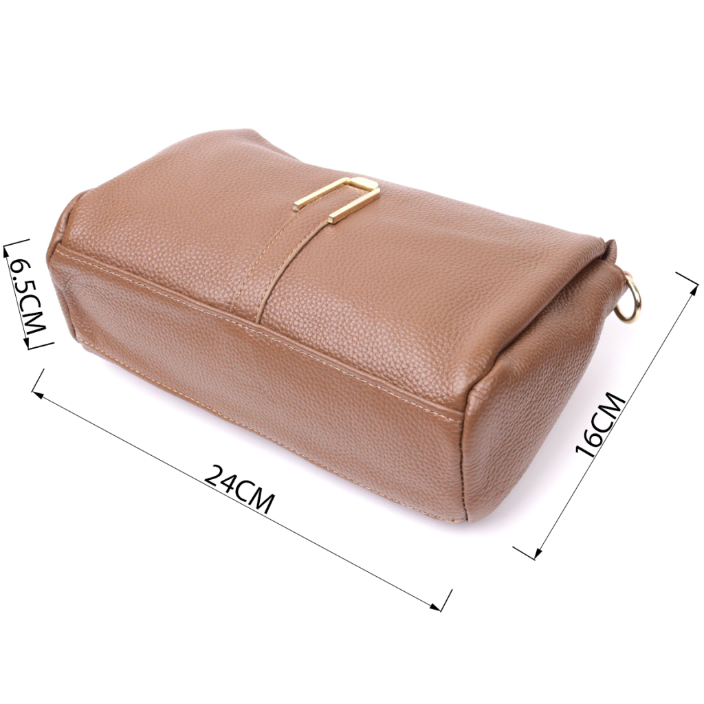 Сумка Vintage Жіноча через плече із натуральної шкіри Бежева (22288) - зображення 3